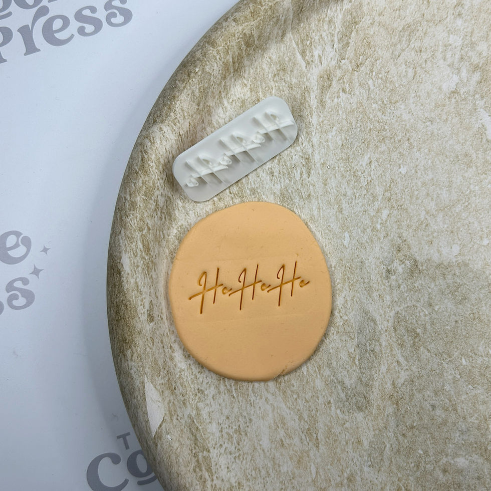 Thumbnail: Christmas Mini Word Stamps - Fondant Stamps With Handle