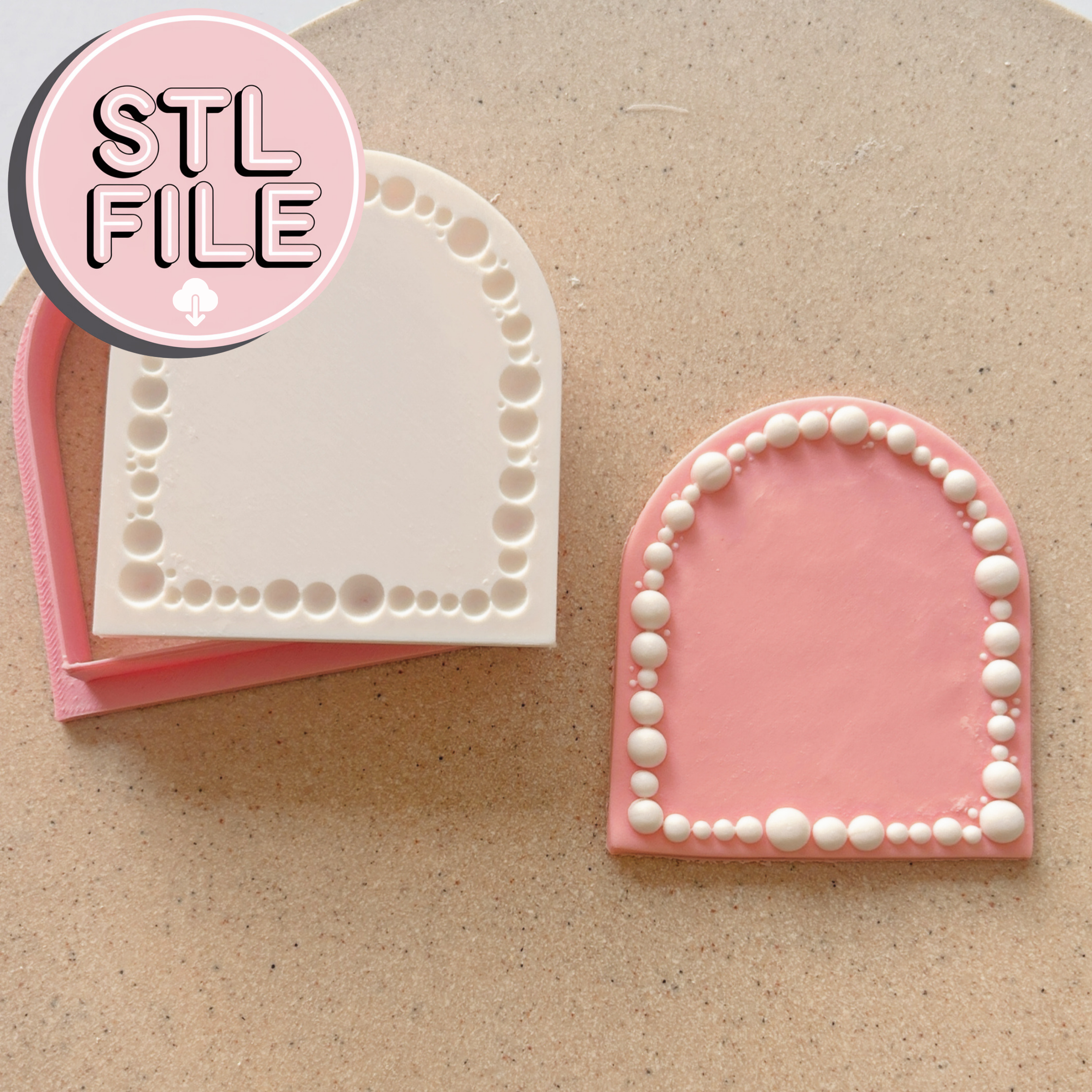 Pearl Arch STL File - Fondant Stamp & Cookie Cutter