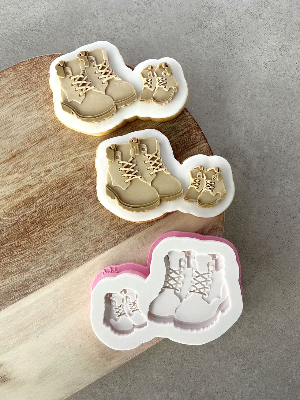 Thumbnail: Work Boots - Fondant Stamp and Cookie Cutter