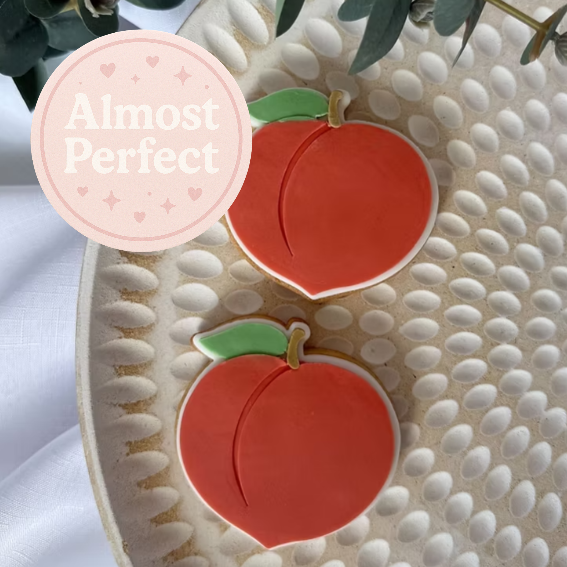Almost Perfect - Peach - Fondant Stamp and Cookie Cutter