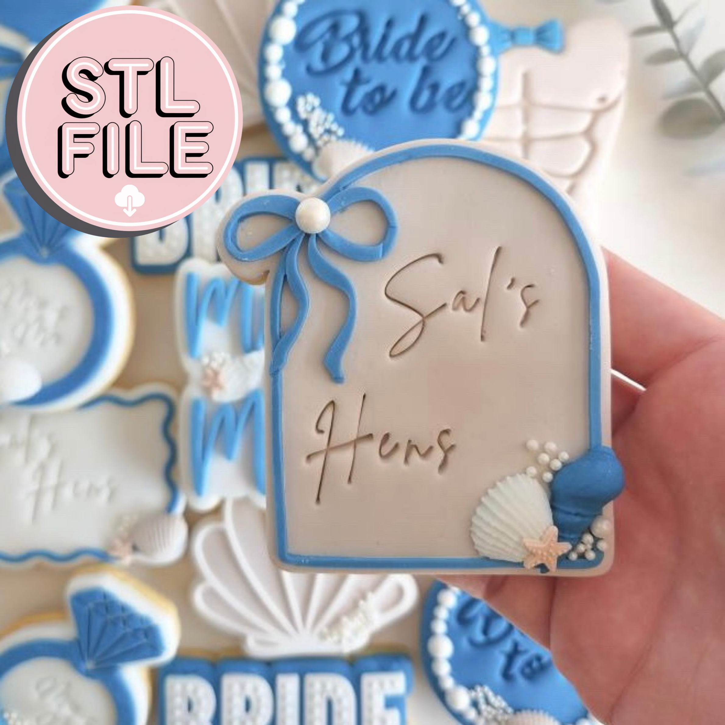 Bow Arch - STL File - Fondant Stamp & Cookie Cutter