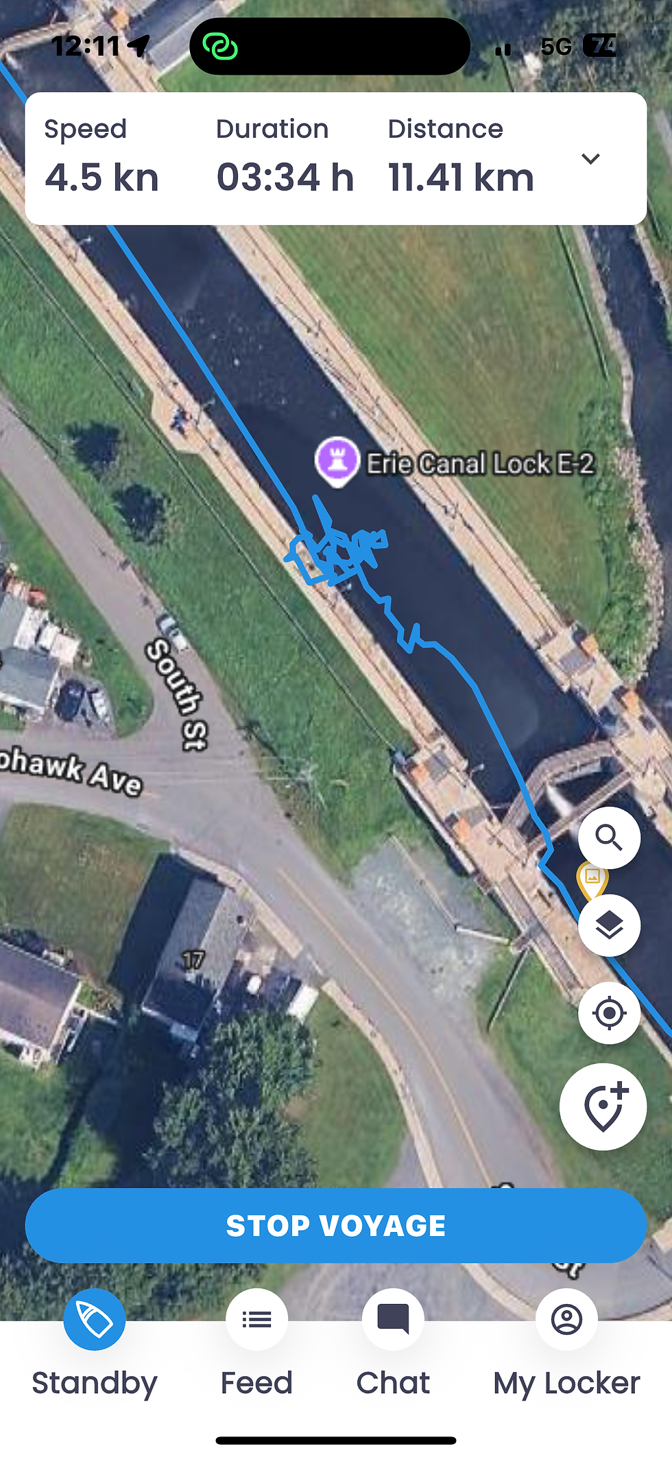 Our track in the lock!