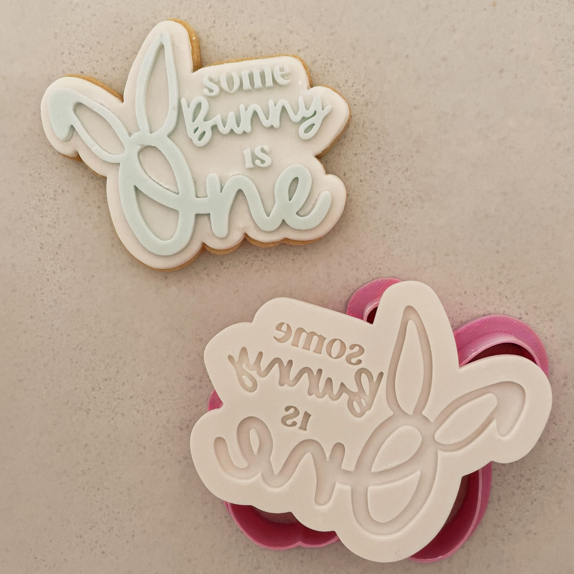 Some Bunny Is One - Fondant Stamp &amp; Cookie Cutter