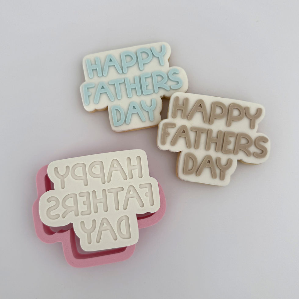 Thumbnail: Happy Fathers Day - Fondant Stamp and Cookie Cutter