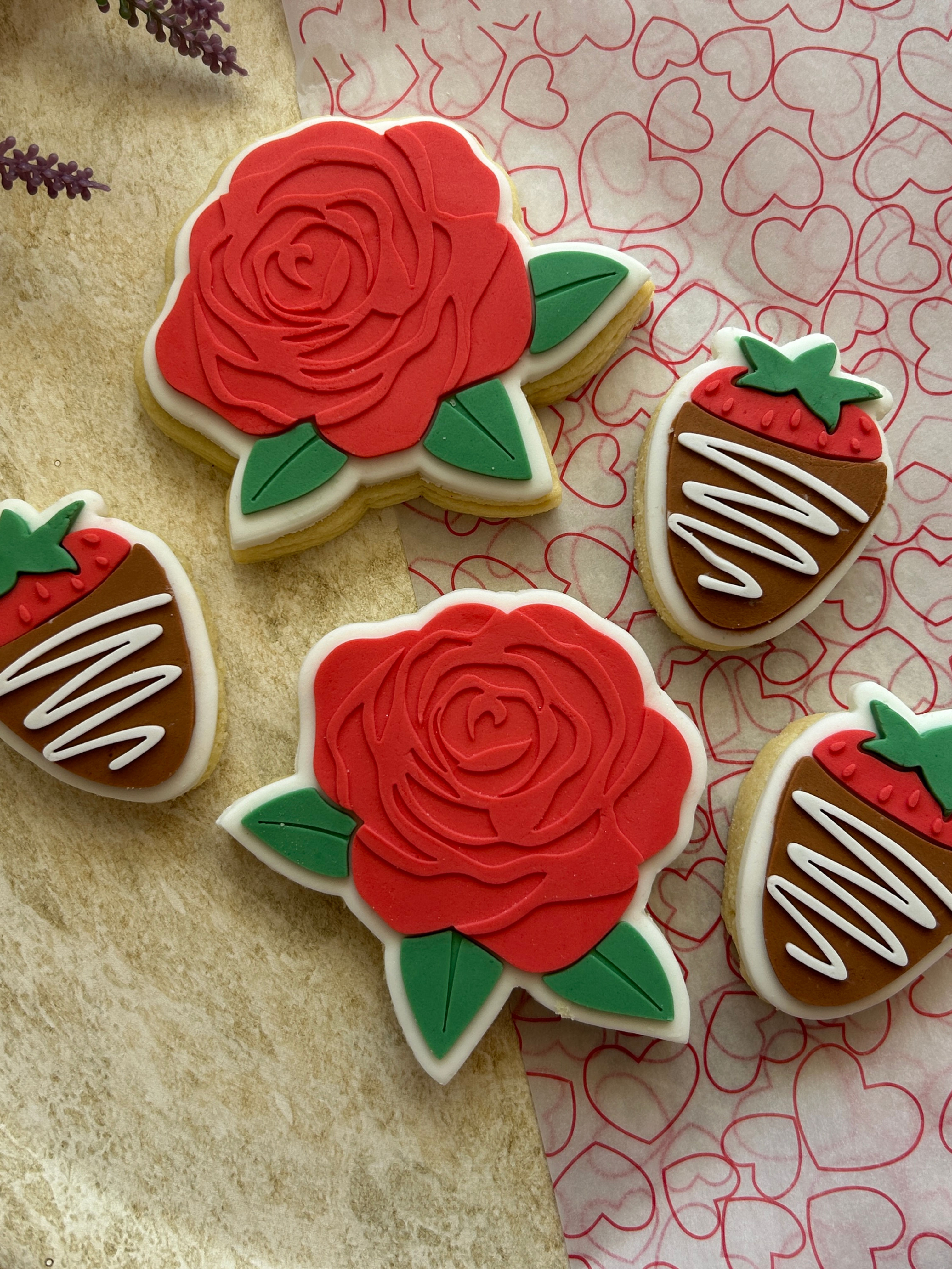 Rose - Cookie Cutter and Fondant Stamp