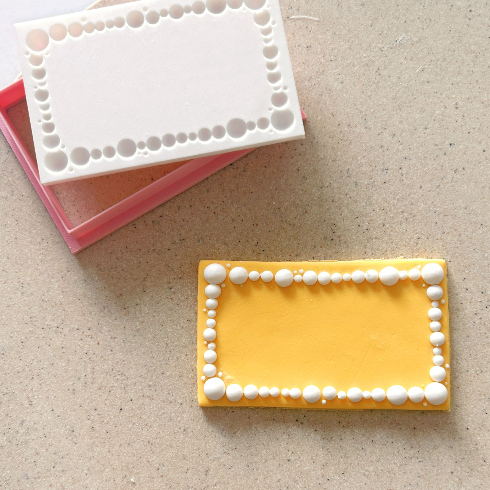 Pearl Border Shapes - Fondant Stamp & Cookie Cutter