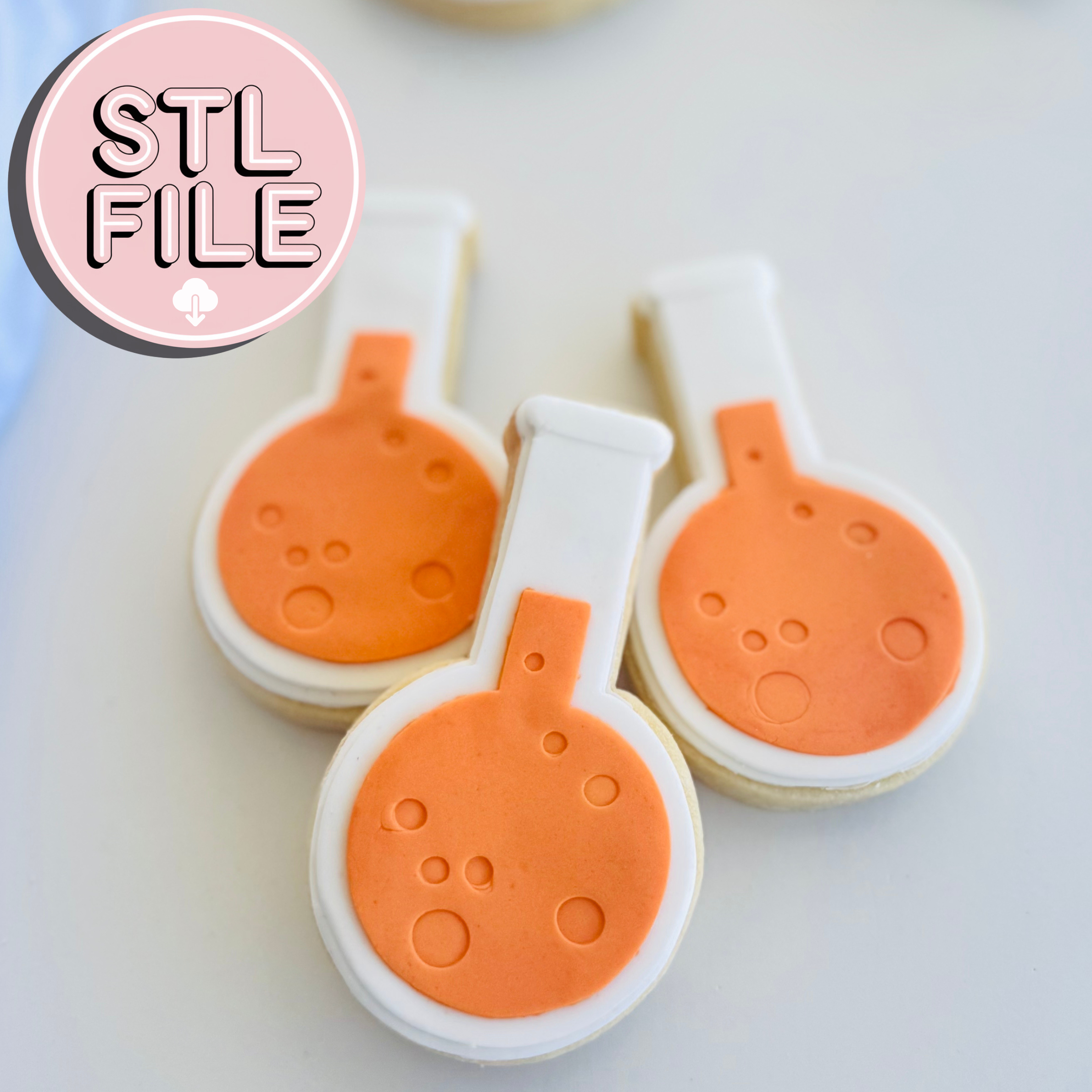 Beaker - STL File - Fondant Stamp and Cookie Cutter
