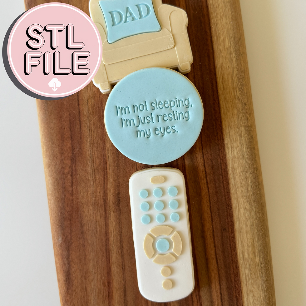 TV Remote - STL File - Fondant Stamp and Cookie Cutter
