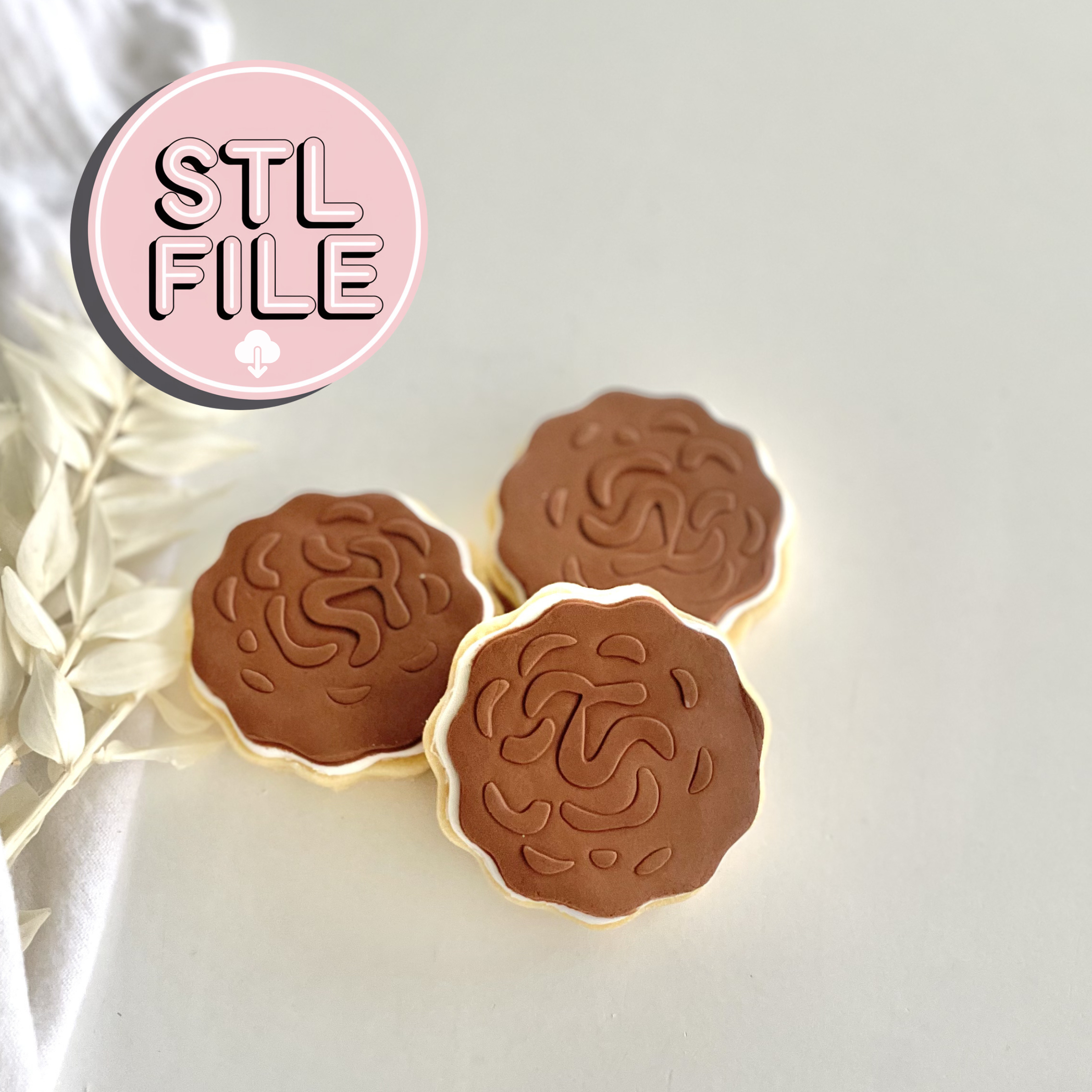 Meatball - STL File - Fondant Stamp and Cookie Cutter