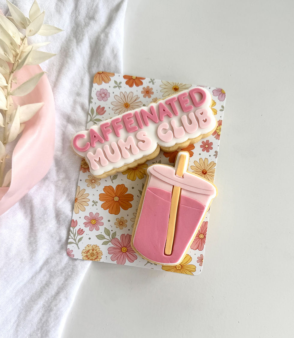 Thumbnail: Caffeinated Mum's Club - Fondant Stamp and Cookie Cutter