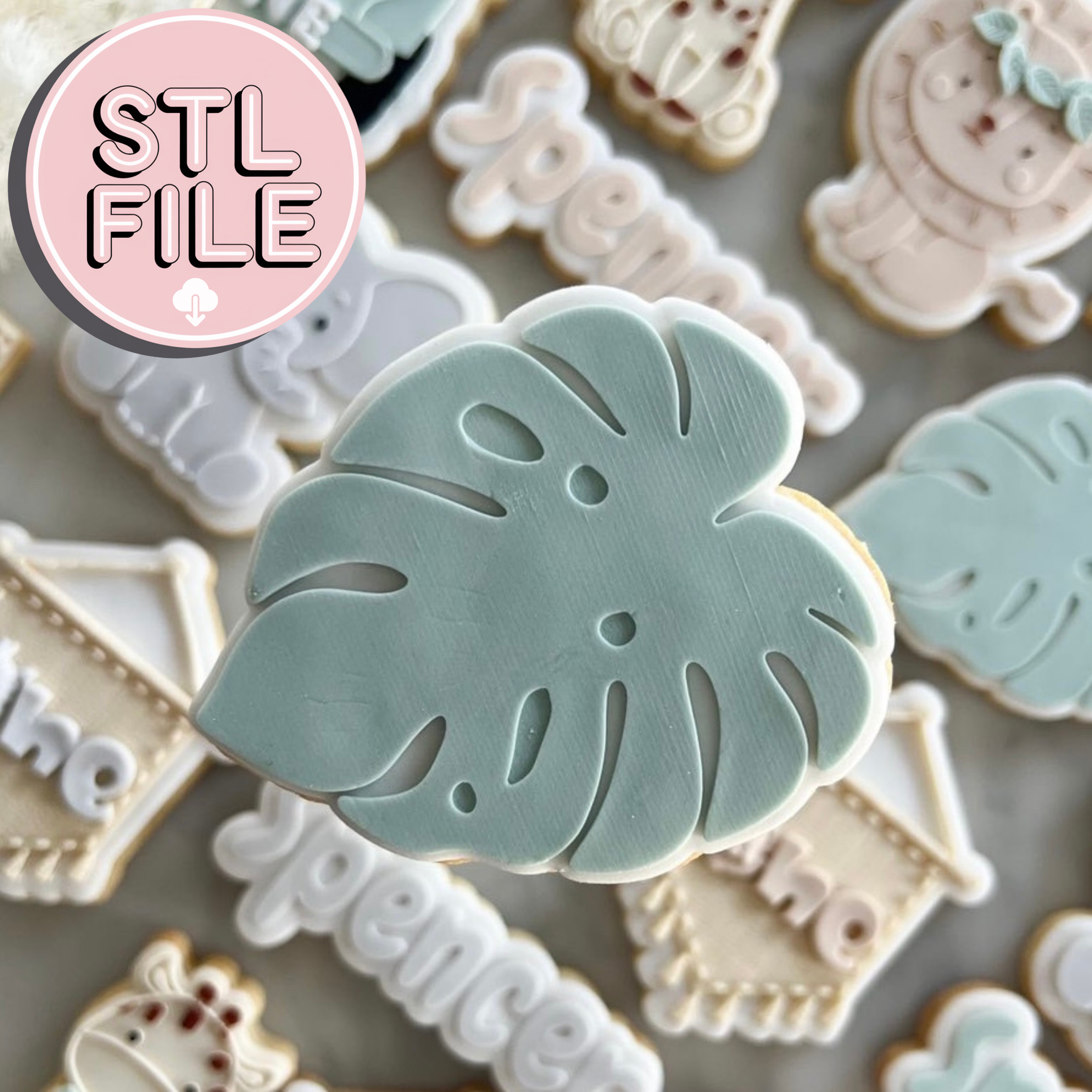 Leaf STL File - Fondant Stamp & Cookie Cutter