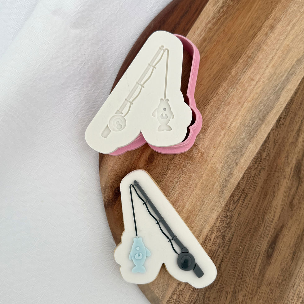 Fishing Rod - Fondant Stamp and Cookie Cutter