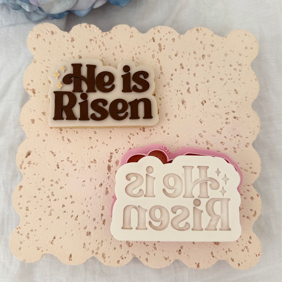 Thumbnail: He Is Risen - Cookie Cutter and Fondant Stamp