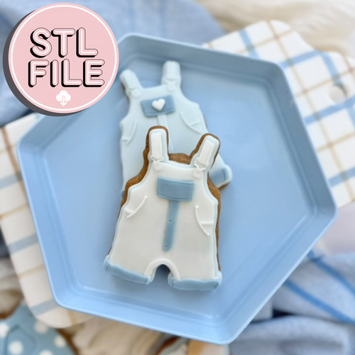 Denim Overalls - STL File - Fondant Stamp and Cookie Cutter | The ...