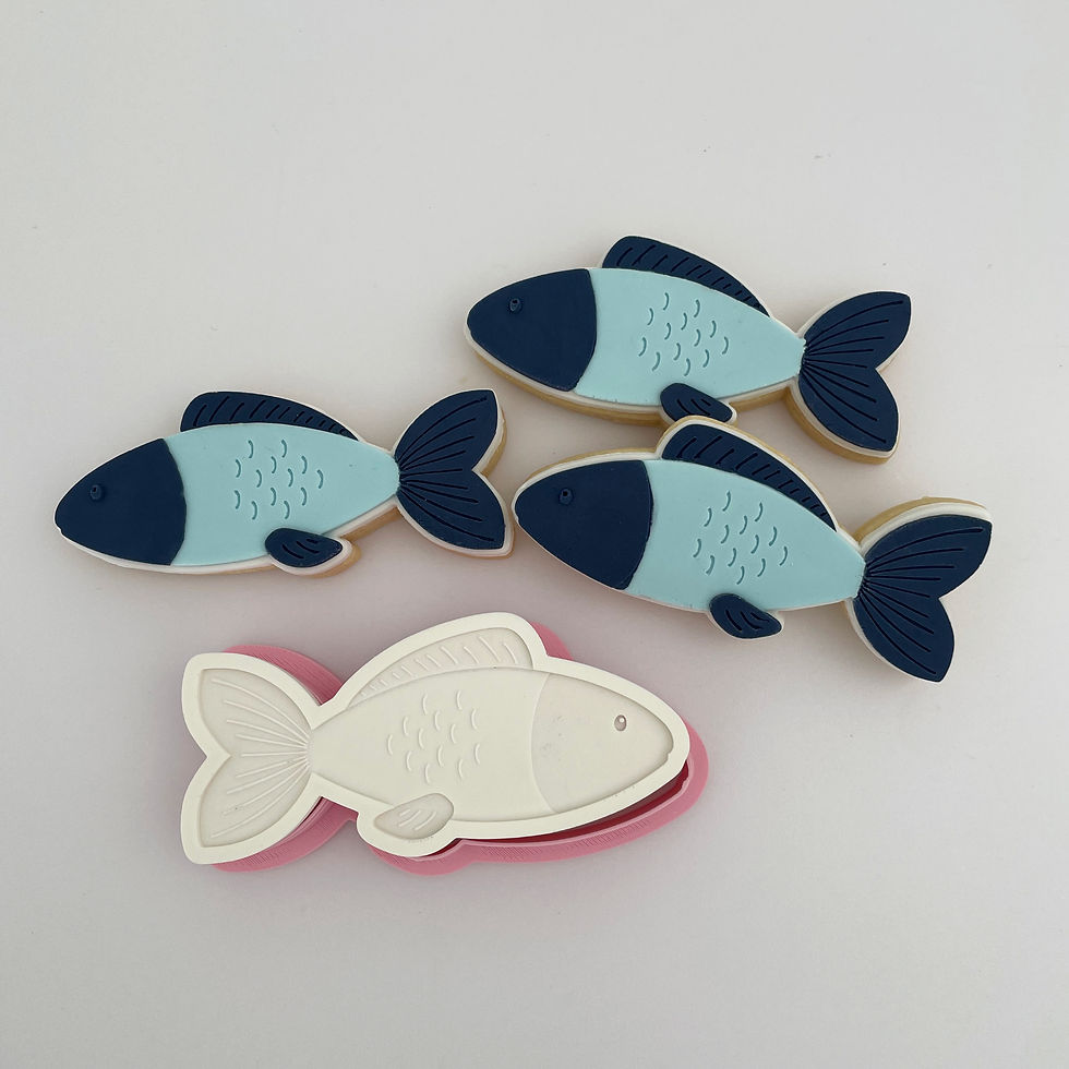 Thumbnail: Fish - Fondant Stamp and Cookie Cutter