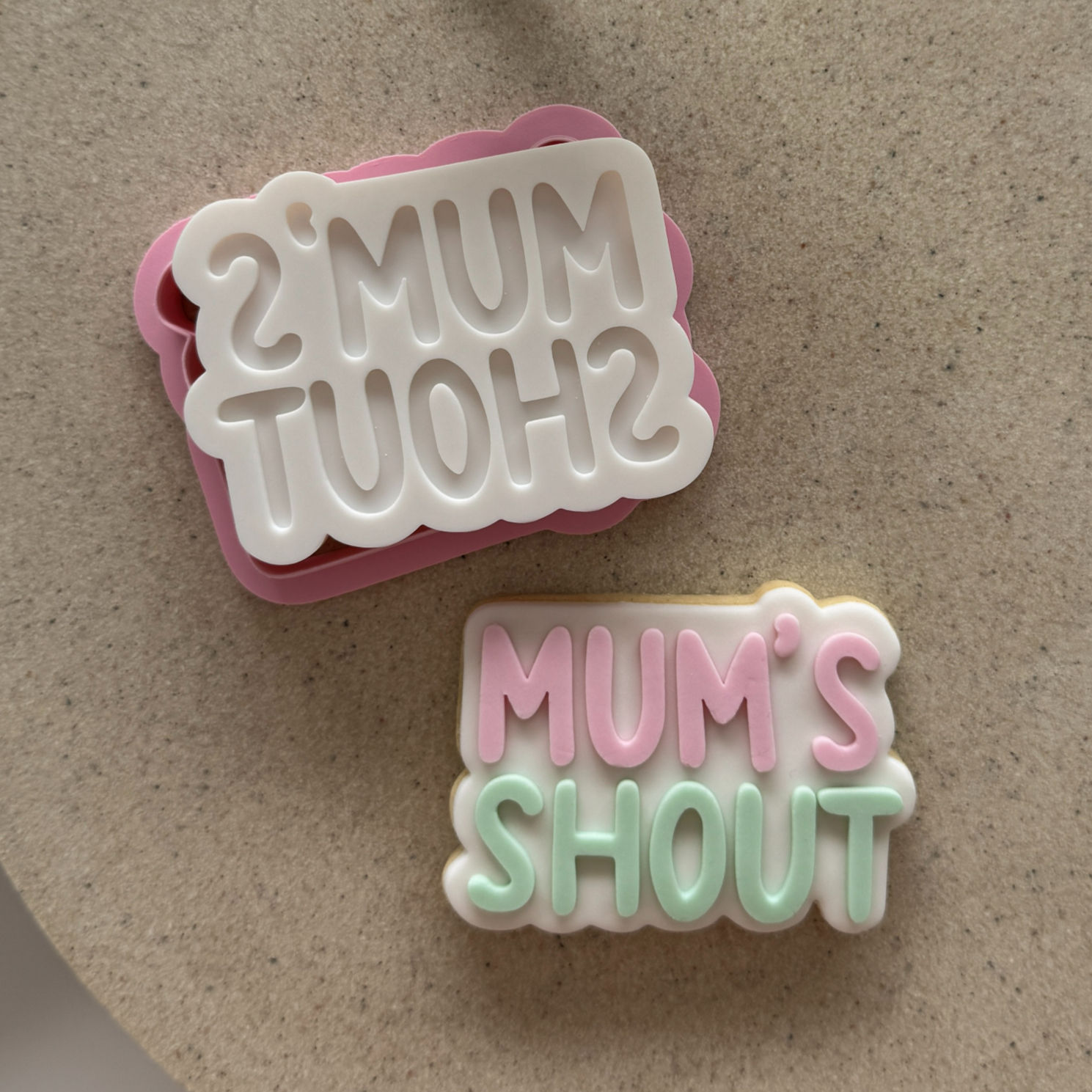 Mum's Shout - Cookie Cutter & Fondant Stamp
