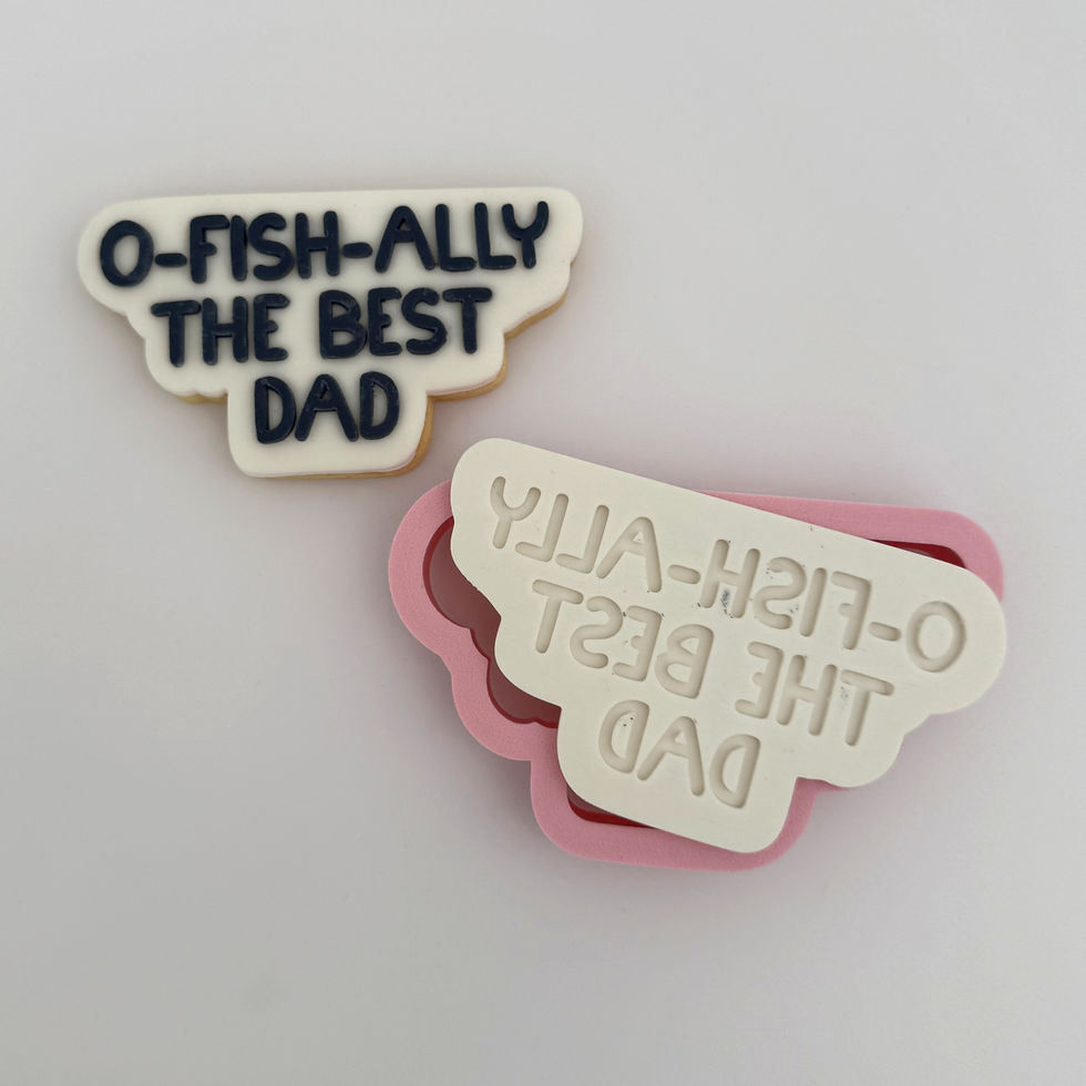 Thumbnail: O-FISH-ALLY The Best Dad - Fondant Stamp and Cookie Cutter