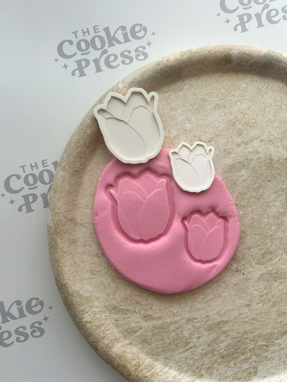 Thumbnail: Tulip Head - Fondant Stamp and Cookie Cutter