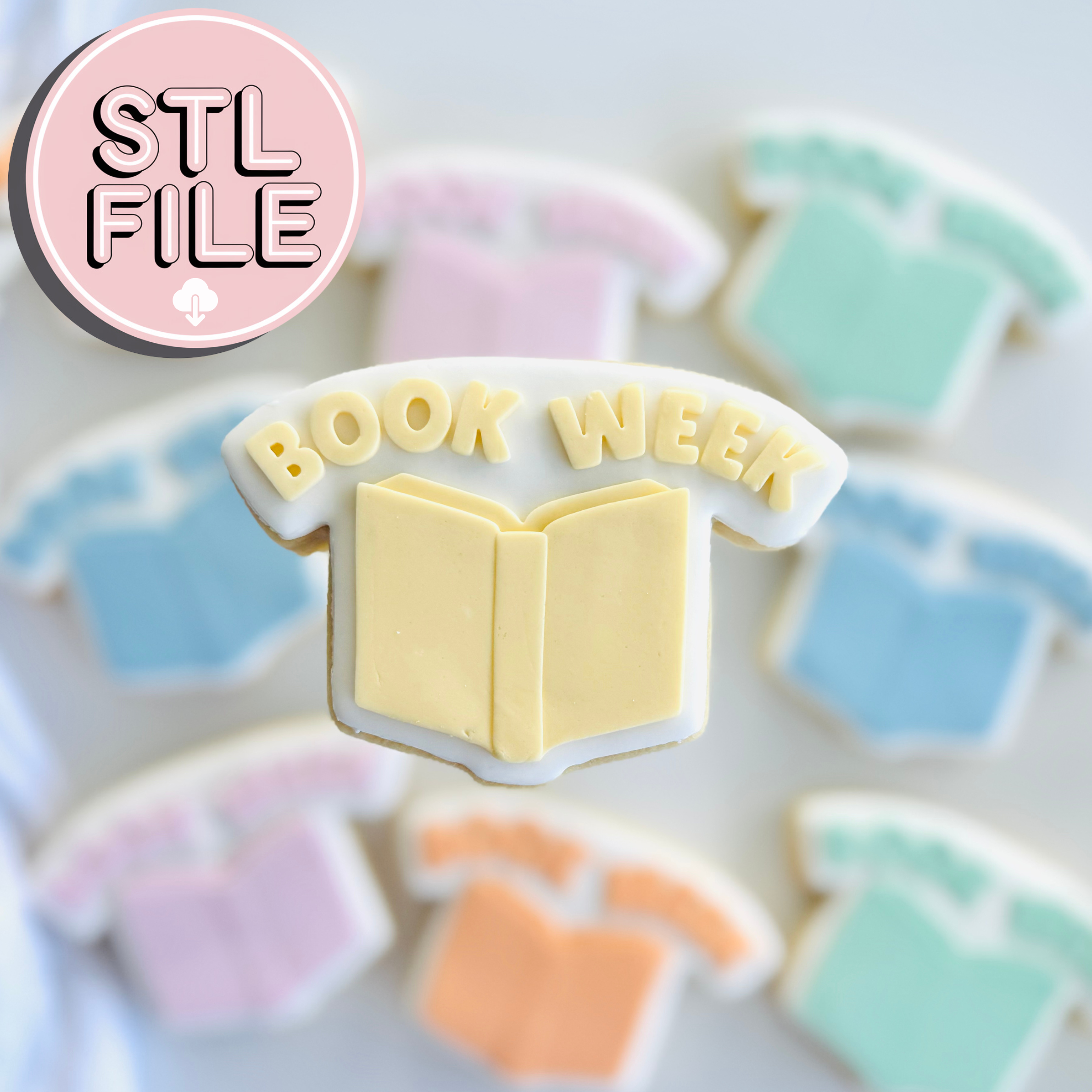Book Week - STL File - Fondant Stamp and Cookie Cutter