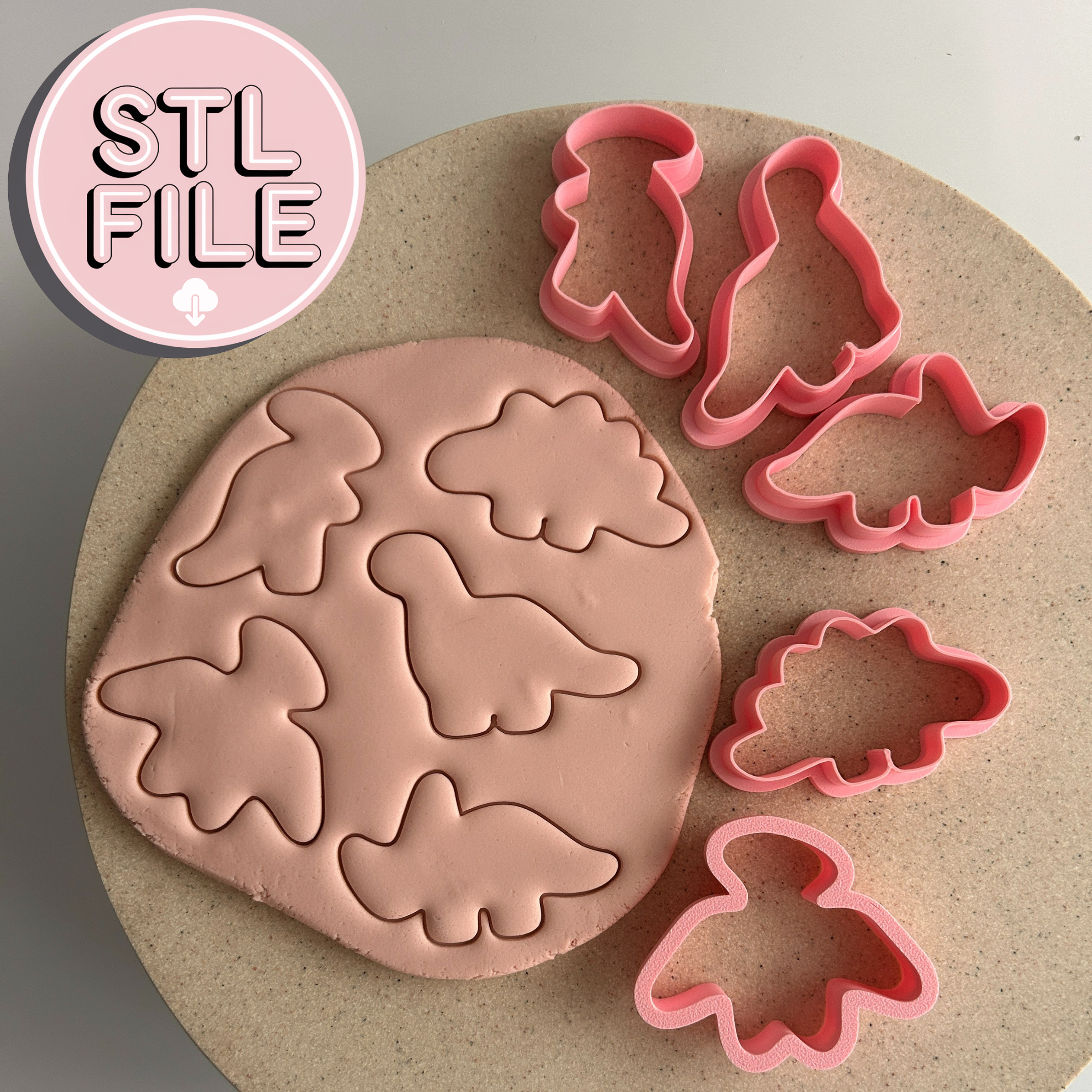 Dino Nuggets - STL File -  Cookie Cutters
