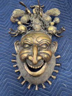 PFC Cast Bronze Diety Mask Ghana 