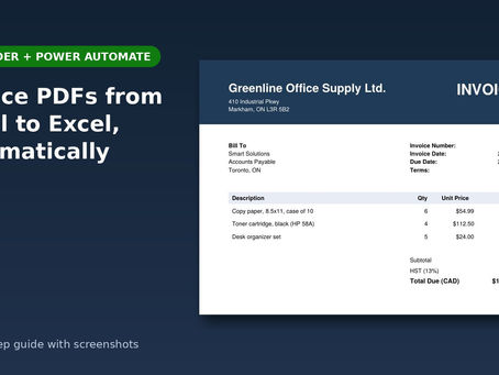 How to Extract Invoice Data from Email PDFs into Excel with Power Automate, AI Builder or SharePoint Autofill