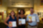 Public Works Exhibit People's Choice Winners holding their certificates