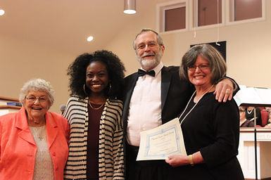 2017-4-22 Finley, Tana with scholarship winner Sadeia Pickett.JPG