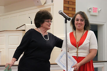 2015-4-25 Tana Porter with scholarship winner Sarah Wells.JPG