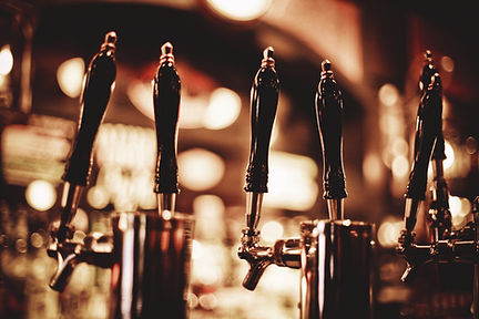 Beer taps in a bar