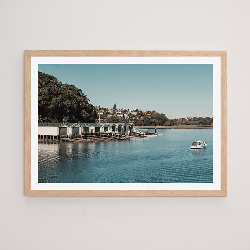 BOATSHEDS 2, ORAKEI, AUCKLAND, NZ - FRAMED