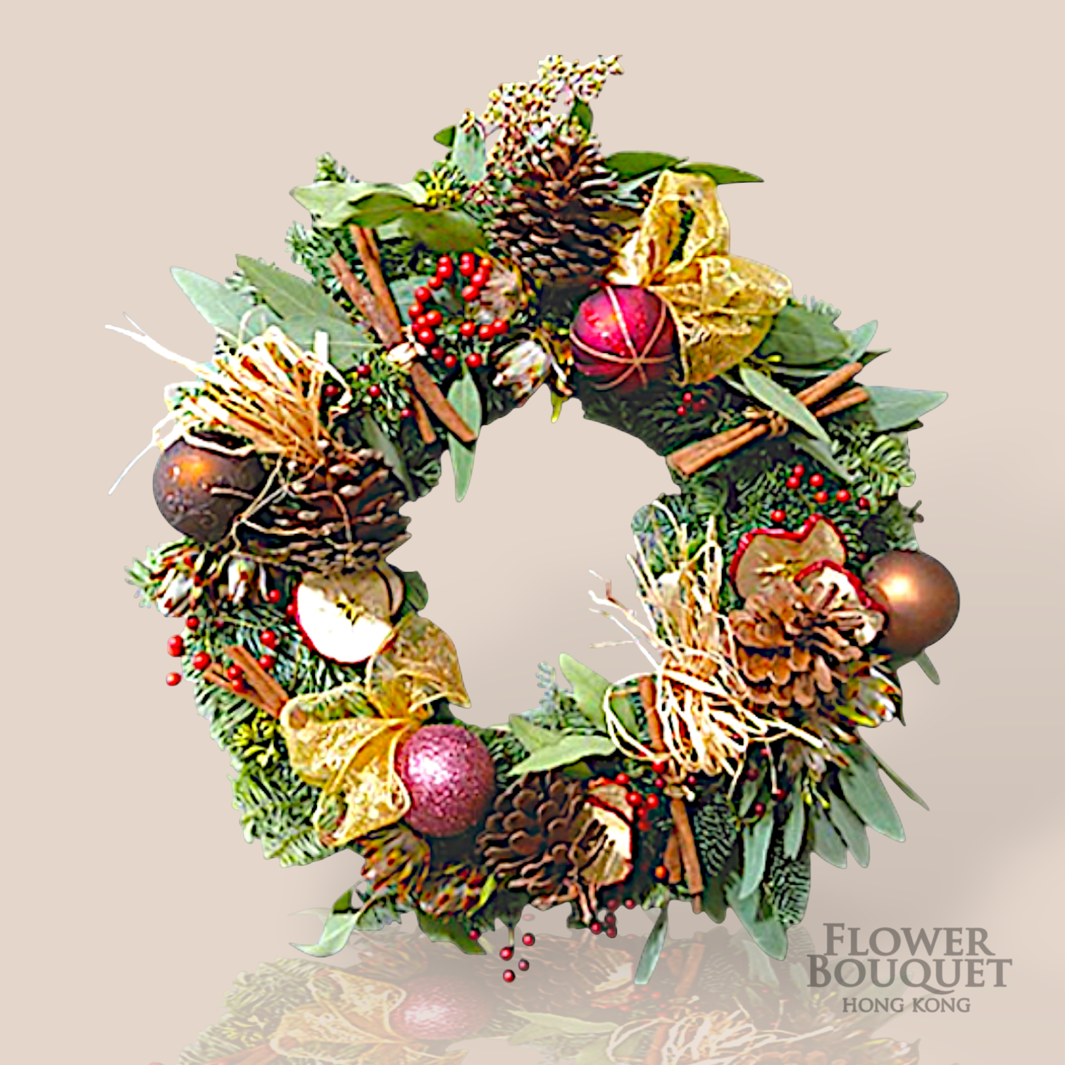 Christmas Wreath (Fresh Pineapple) Style C