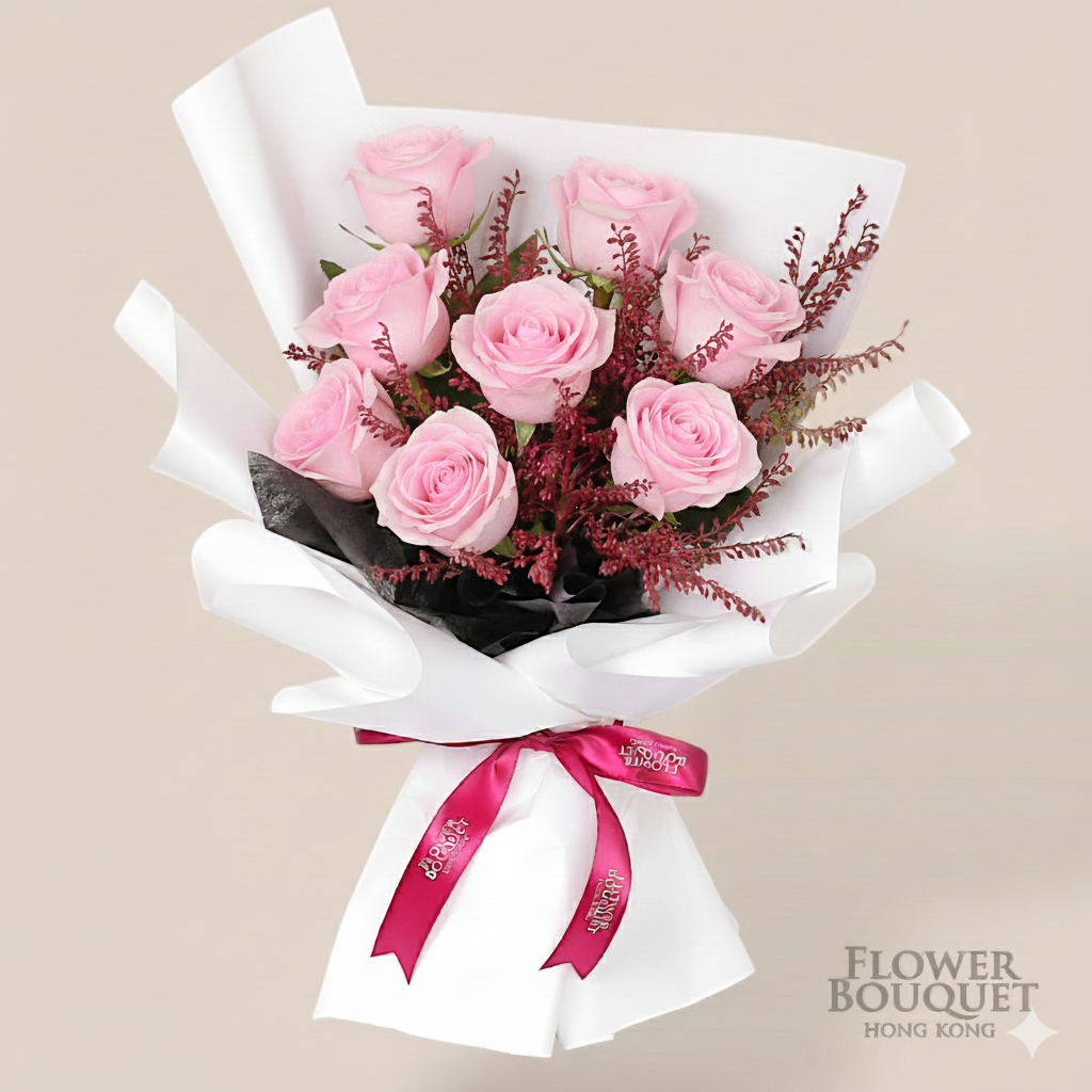 情人節 9支 紅玫瑰 花束