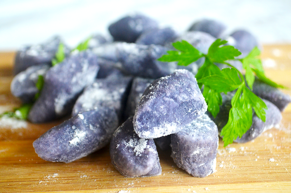 PORÇÃO DE NHOQUE - BATATA DOCE ROXA