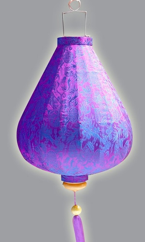 Purple Red Silk Lantern - Tear Drop | Silk Lanterns