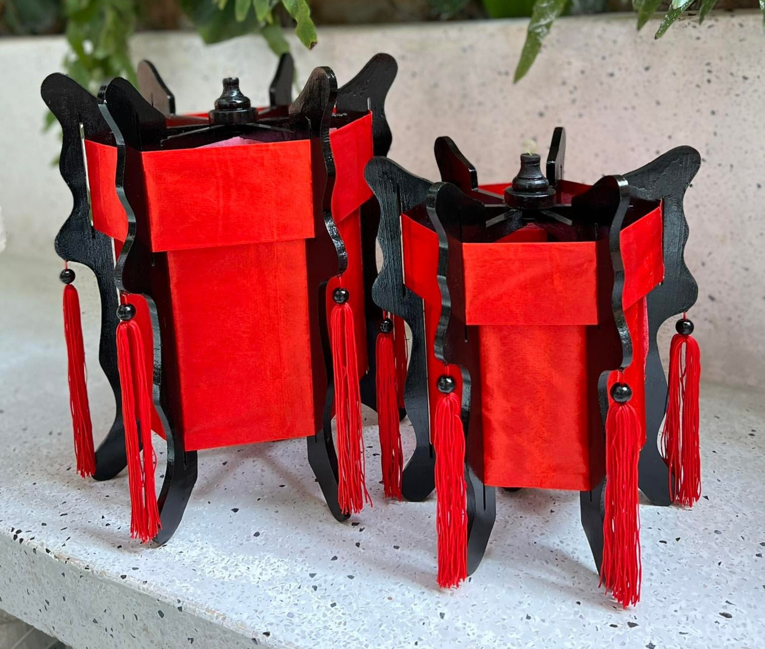 Red Silk Lantern - Temple Lanterns