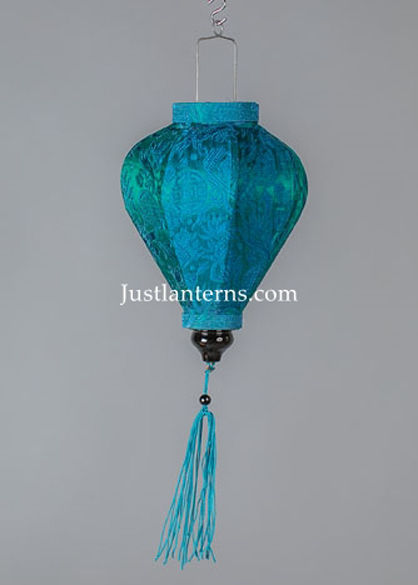 Thumbnail: Turquoise Silk Lantern - Hot Air Balloon