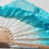 Thumbnail: Turquoise Silk Flutter High Performance Dance Fan