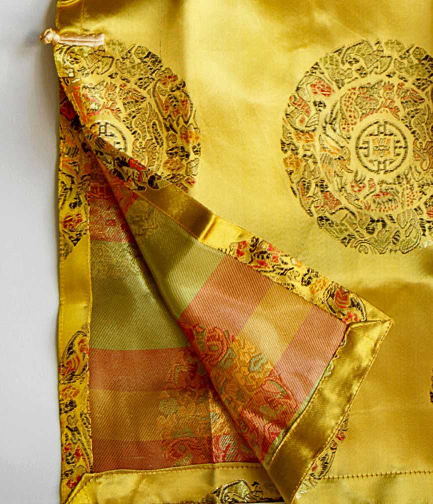 Thumbnail: Royal Gold Vietnamese Ao Dai with Medallions for Boys