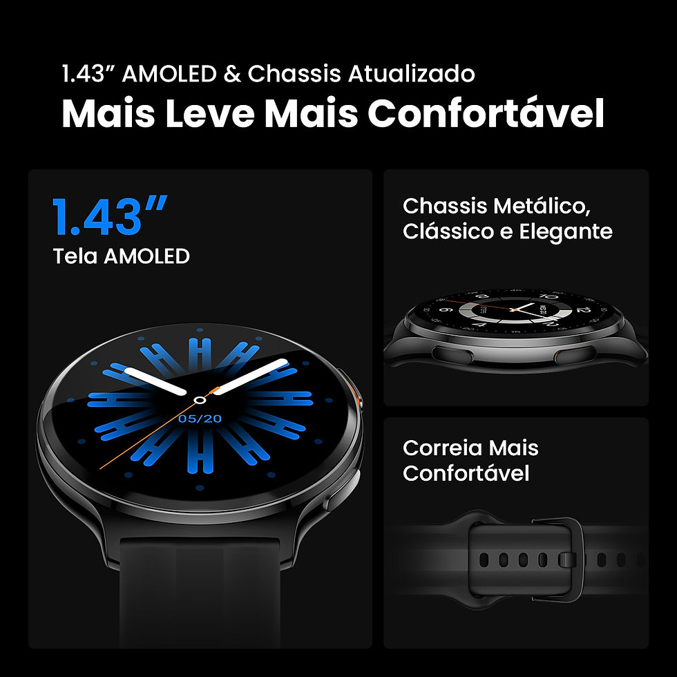 Miniatura: HAYLOU Solar Lite 2 Smartwatch 1.43'' AMOLED Display 24h Health Monitoring 150+ 