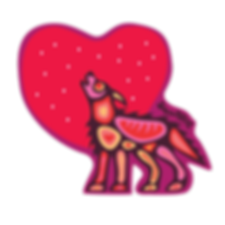Sacred Natives Strawberry Moon Wolf Sticker