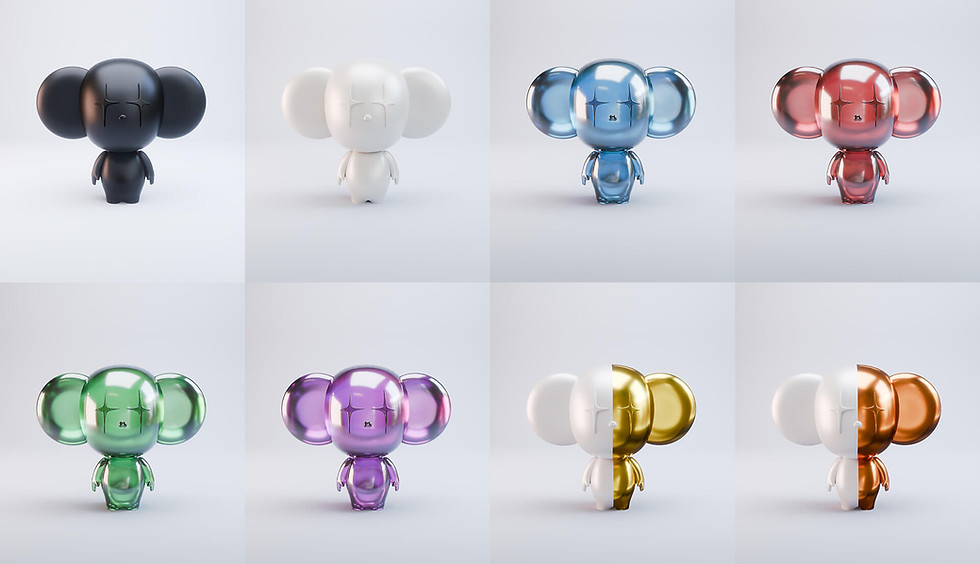 KO Art Toy  Artistic Project  ​  Designed the KO art toy from concept to 3D modeling to 3D printing prototyping.