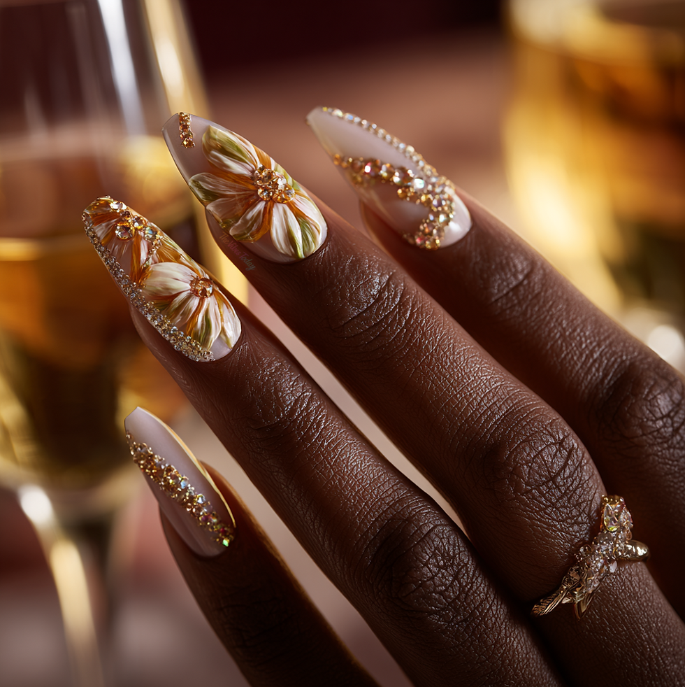 Botanical Glow - Golden Vine Whispers