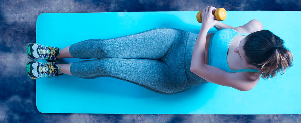 Woman Exercising Indoors