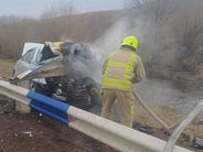 Ճամբարակ-Թթուջուր ավտոճանապարհին մեքենա է այրվել