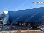 Տաթև-Լծեն ճանապարհին բեռնատարն ընդունել է մկրատաձև դիրք. Shamshyan