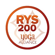 Yoga Alliance RYS 200 Registered Yoga School badge