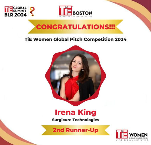 Congrats to our 2024 TiE Boston Women Pitch Competition Winner, Irena King!