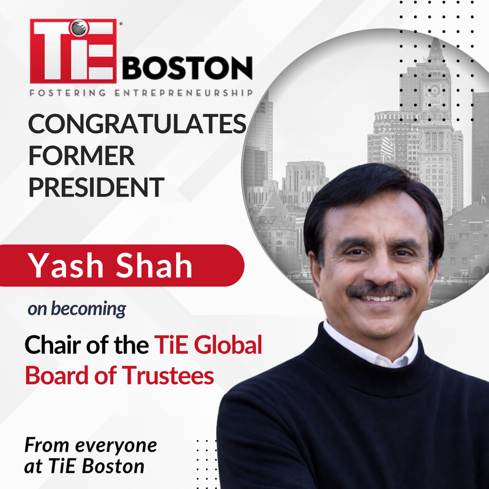 Congrats to Our Former President Yash Shah on Becoming TiE Global Chair!
