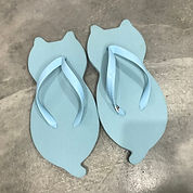 chinelo pesonalizado de gato de borracha azul curitiba e regiao metropolitana rv85 chinelo